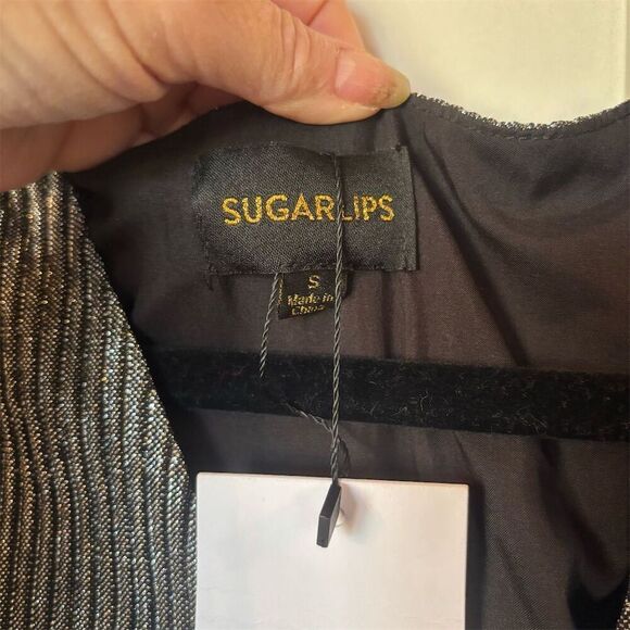 Sugarlips Women's Marly Shimmer Abelia Hi Low Wrap Dress size Small - Picture 8 of 16